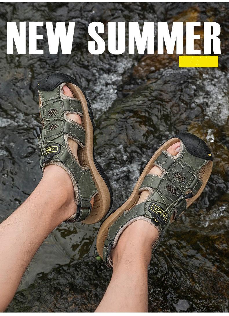 Men’s Breathable Closed Toe Sandals Beach Hiking Aqua Water Shoes