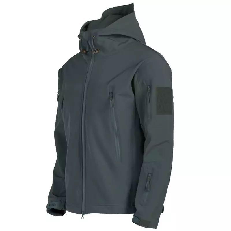 Big Size Camouflage Tactical Jacket Waterproof Warm Hooded Windbreaker Men Coat