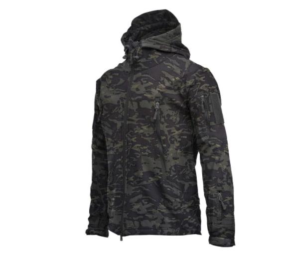 Big Size Camouflage Tactical Jacket Waterproof Warm Hooded Windbreaker Men Coat