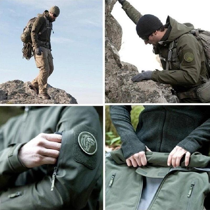 Big Size Camouflage Tactical Jacket Waterproof Warm Hooded Windbreaker Men Coat