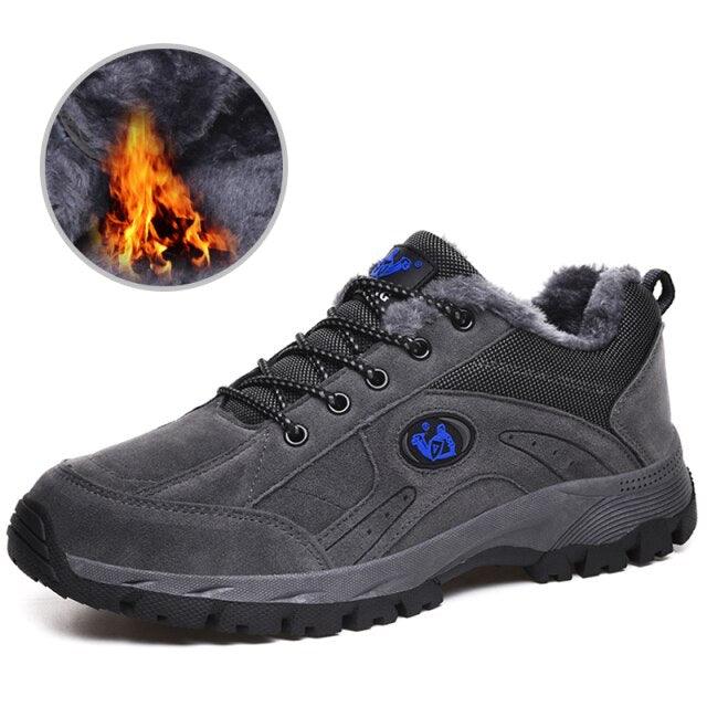 Winter Hiking Shoes Lightweight Non Slip Warm Outdoor Low Top Sneakers