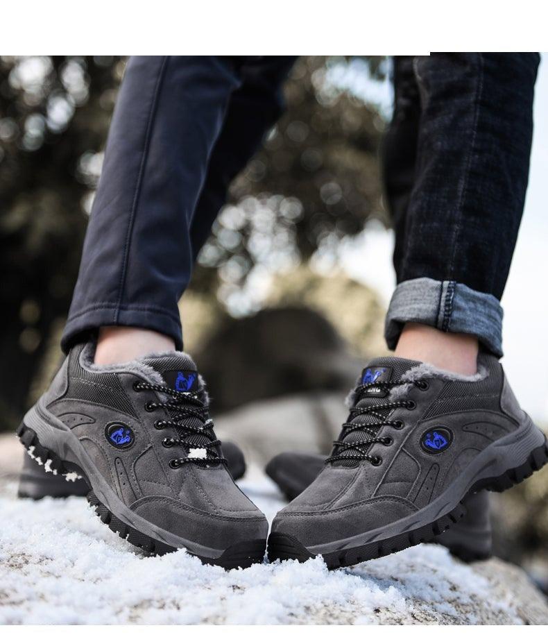 Winter Hiking Shoes Lightweight Non Slip Warm Outdoor Low Top Sneakers