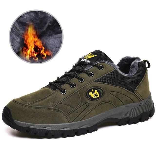 Winter Hiking Shoes Lightweight Non Slip Warm Outdoor Low Top Sneakers