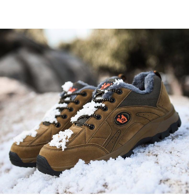 Winter Hiking Shoes Lightweight Non Slip Warm Outdoor Low Top Sneakers